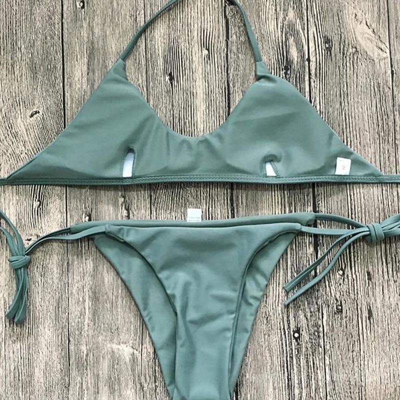 Solid Bikini Set