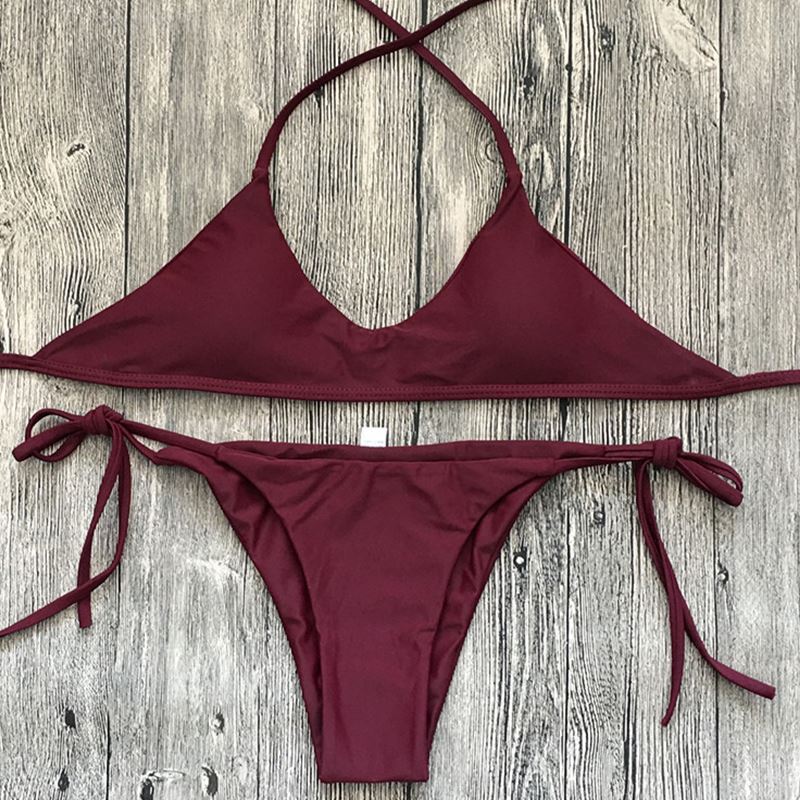 Solid Bikini Set