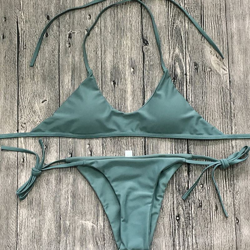 Solid Bikini Set